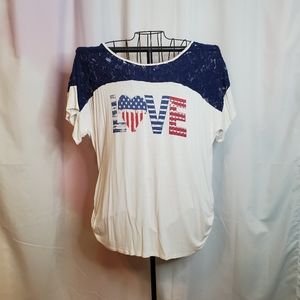 LOVE and Lace Plus size Shirt